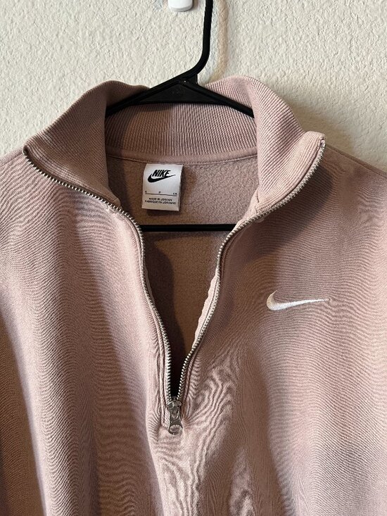 Nike Tops - Nike Cropped Cozy Quarter Zip Sweatshirt Women